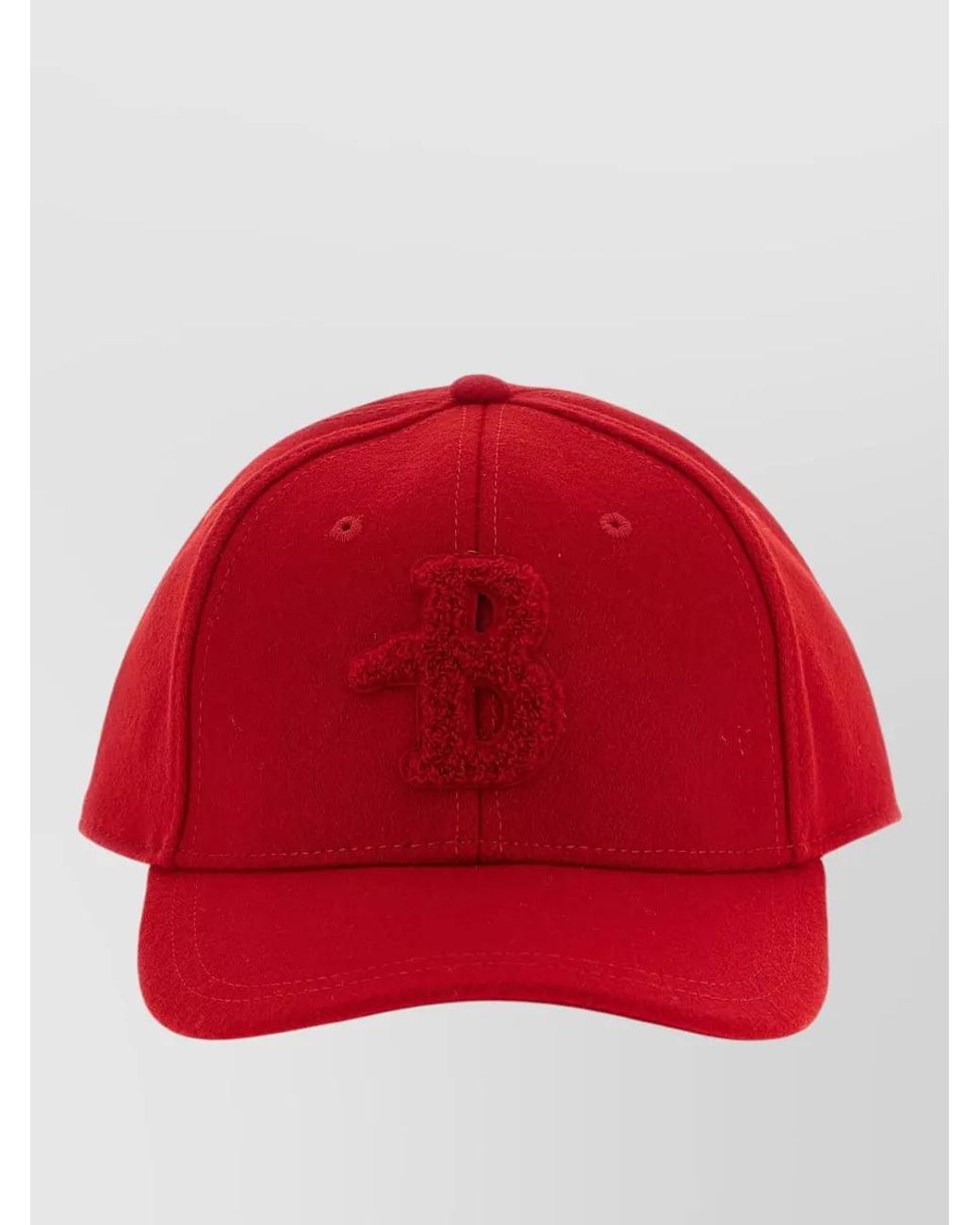 Ballantyne Red Wool Blend Monogram Patch Baseball Cap for men