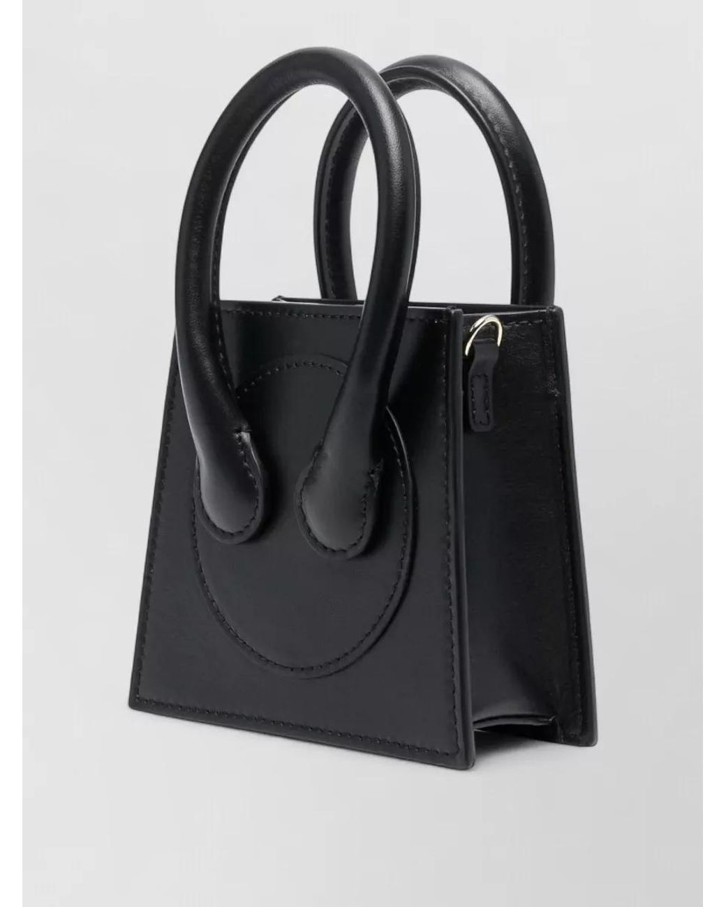 AZ FACTORY Black Leather Mini Crossbody Bag