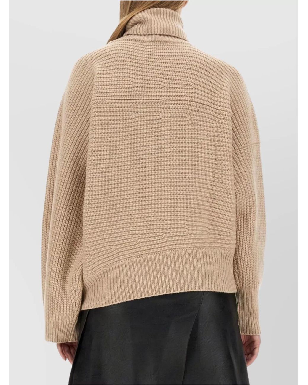 Stella McCartney Natural Cashmere Oversized Turtleneck Jumper