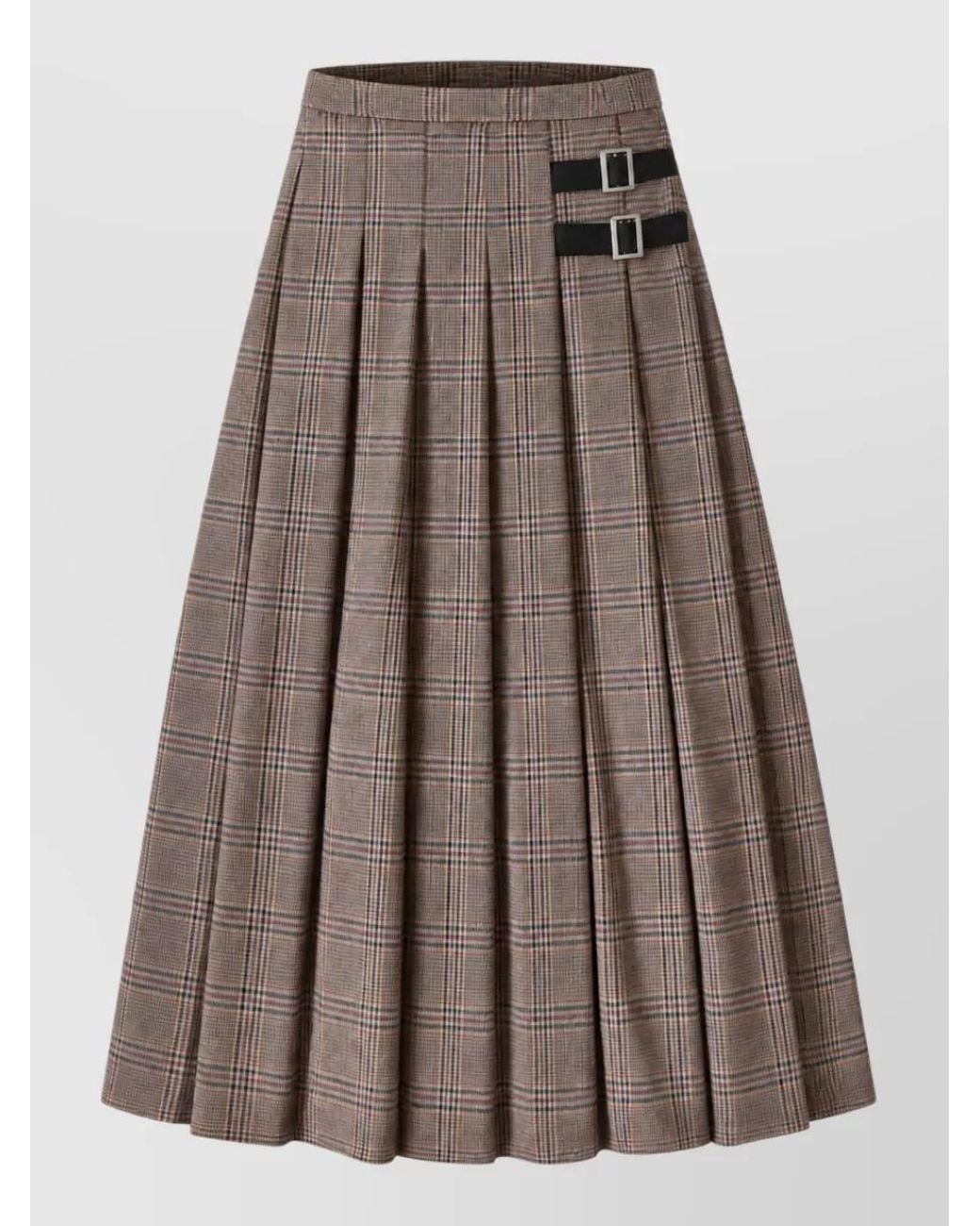 LE SULLY STUDIO Brown Pleated Skirt