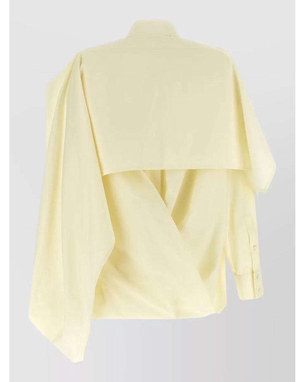 ARMARIUM Yellow Asymmetric Draped Shirt