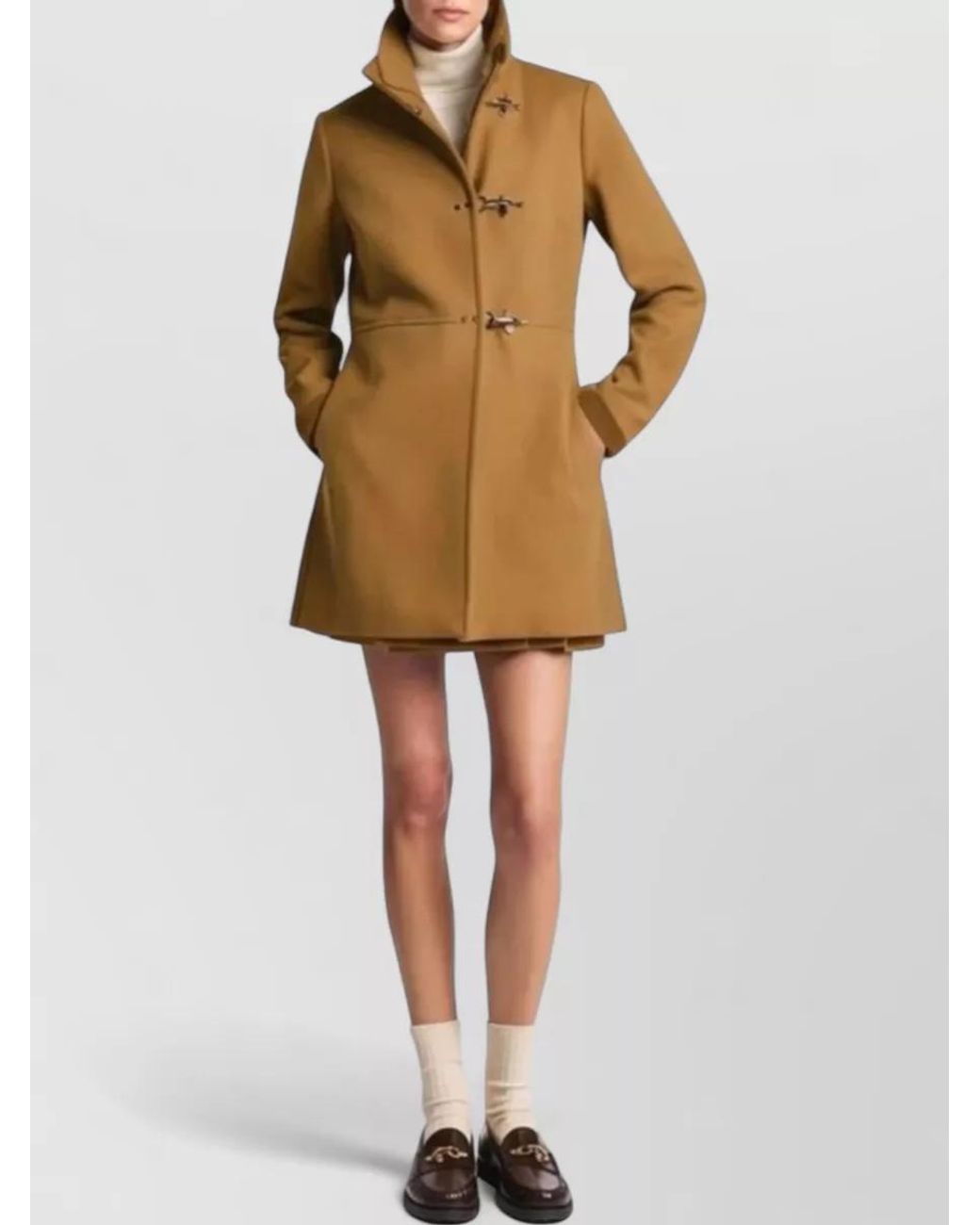 Fay Natural Cashmere Wool Coat
