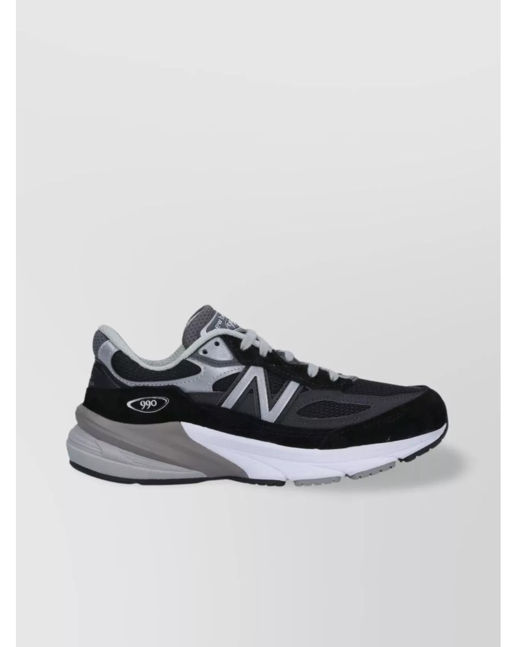 New Balance Black Leather Low-Top Sneakers