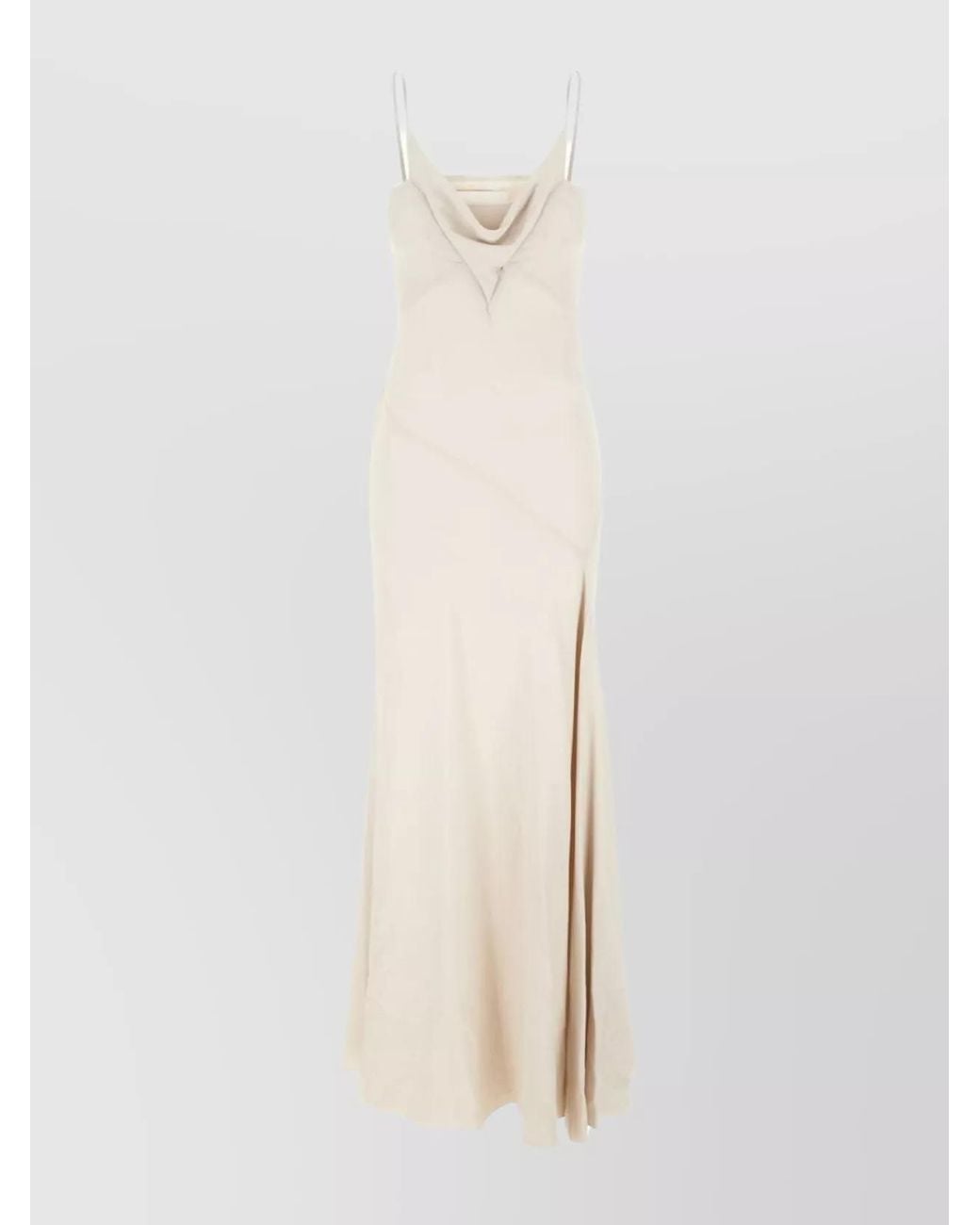 Isabel Marant White Silk Blend Cutout Maxi Slip Dress