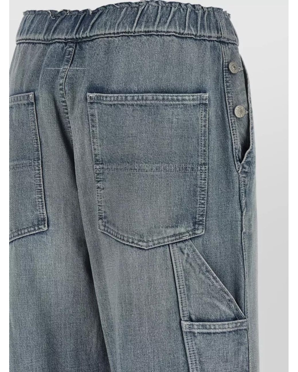MM6 by Maison Margiela Blue Denim Wide-Leg Carpenter Jeans