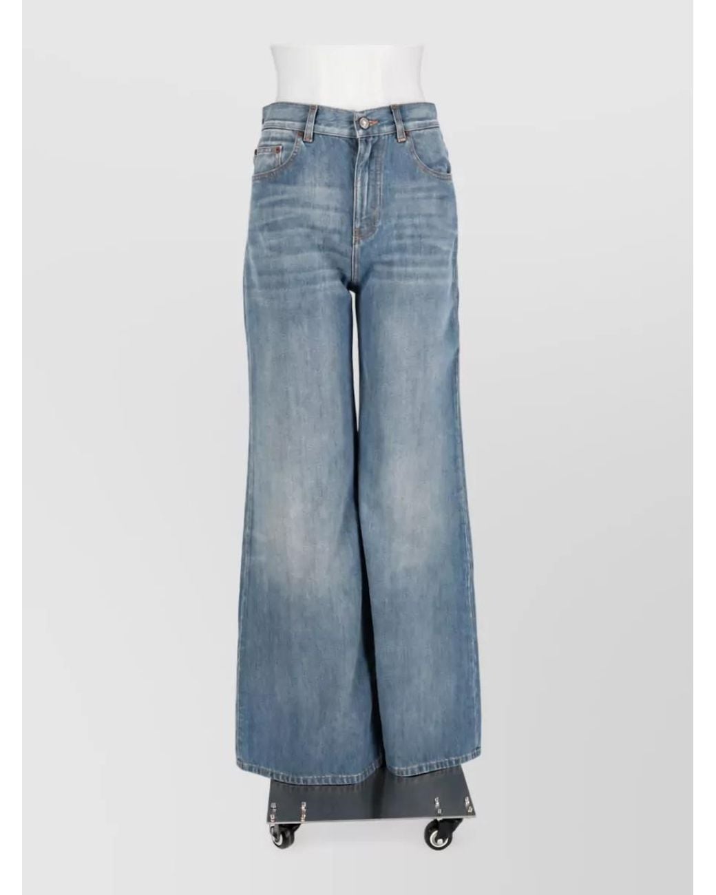 Chloé Blue Wide-Leg Trousers