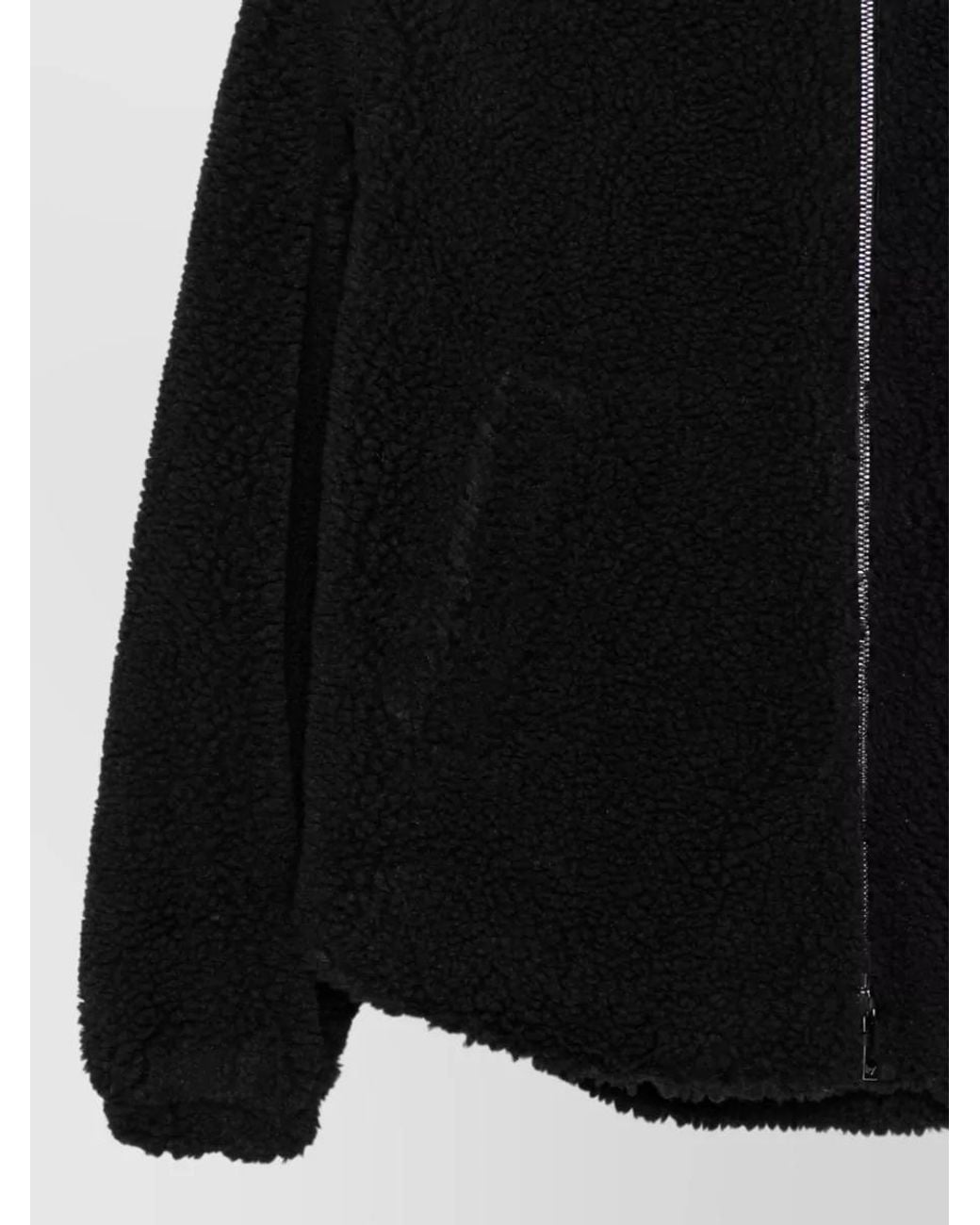 Emporio Armani Black Faux Fur Hooded Jacket