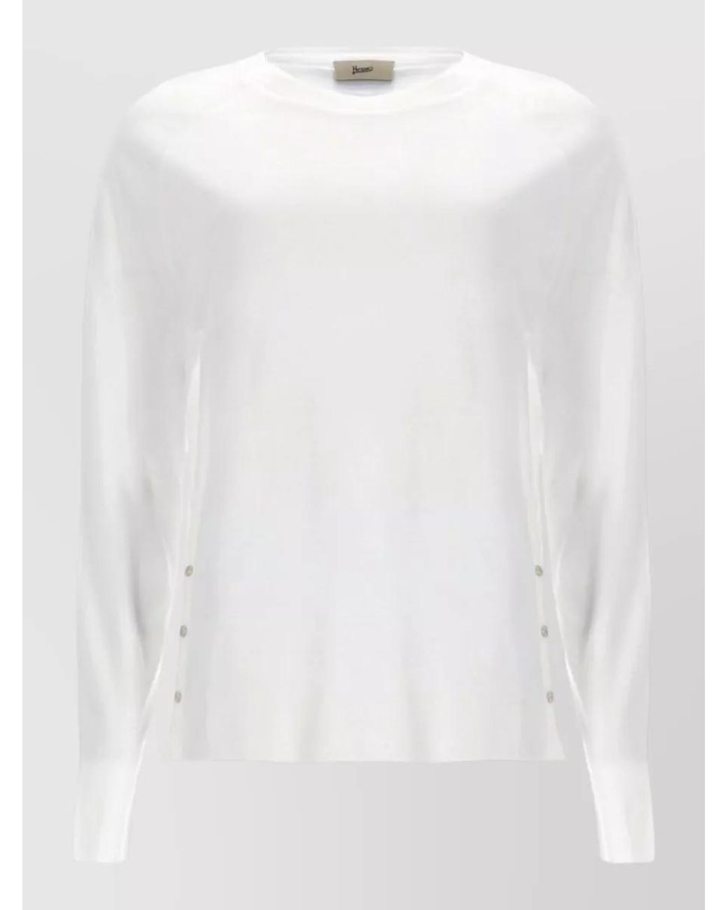 Herno White Relaxed-Fit Jumper