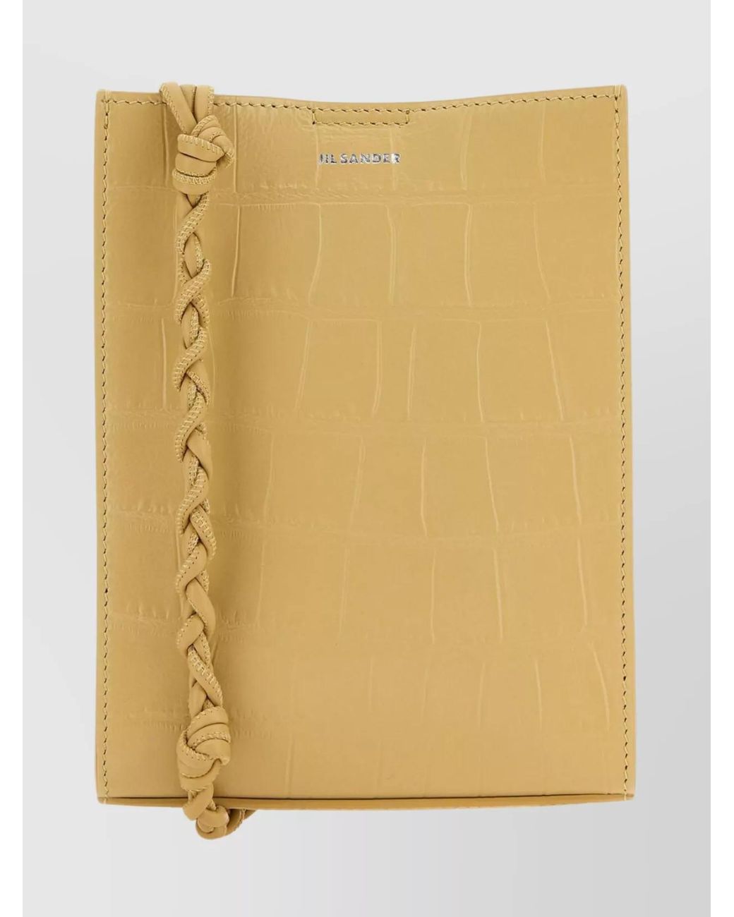 Jil Sander Yellow Tangle Small Leather Cross-Body Bag