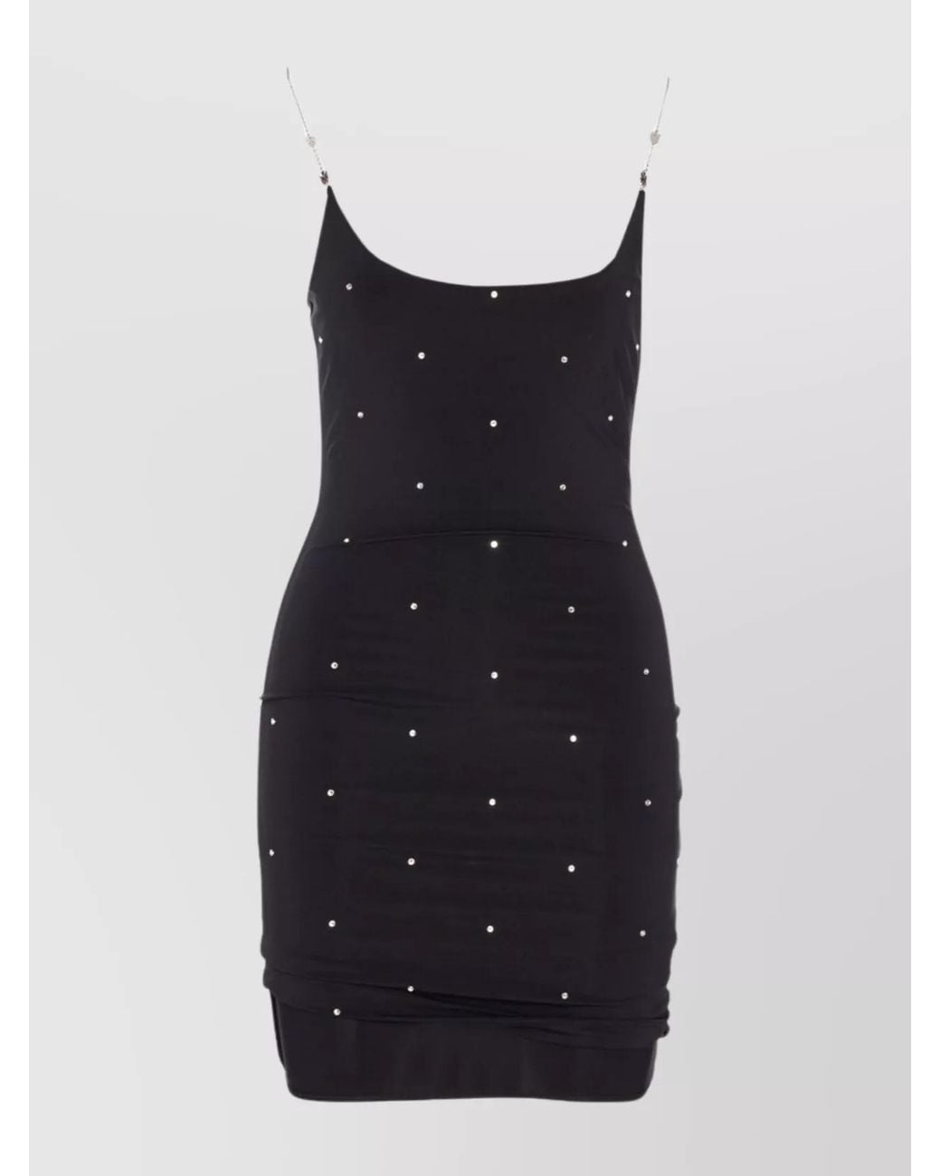 Amiri Crystal-Embellished Mini Dress in Black | Lyst