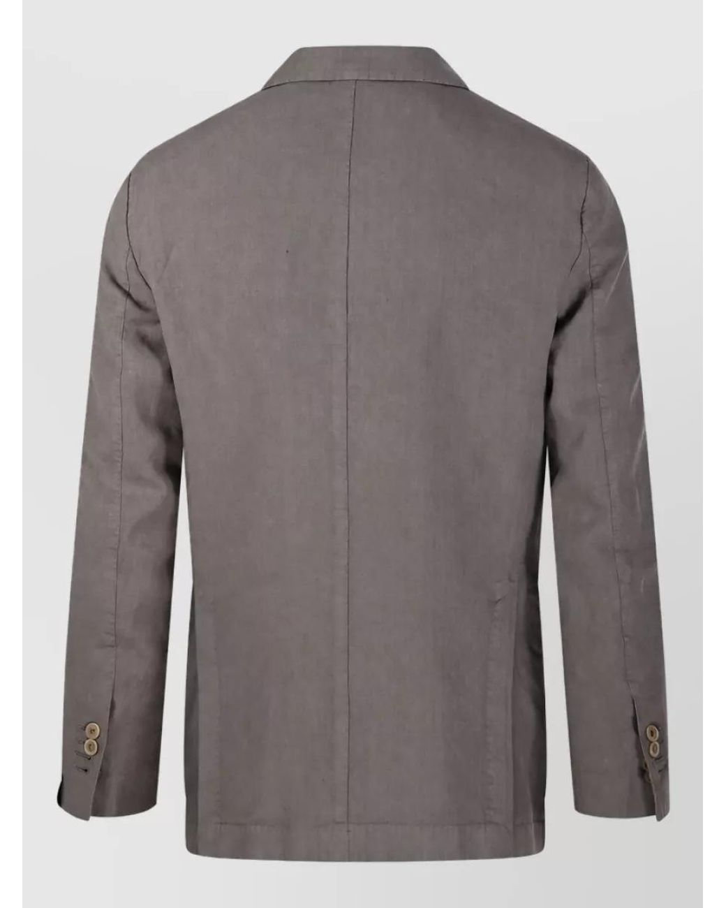 Santaniello Gray Linen Suit Jacket for men