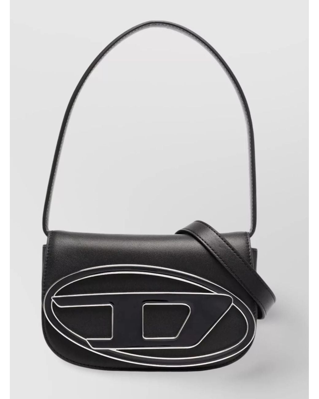 DIESEL Black 1Dr Leather Shoulder Bag