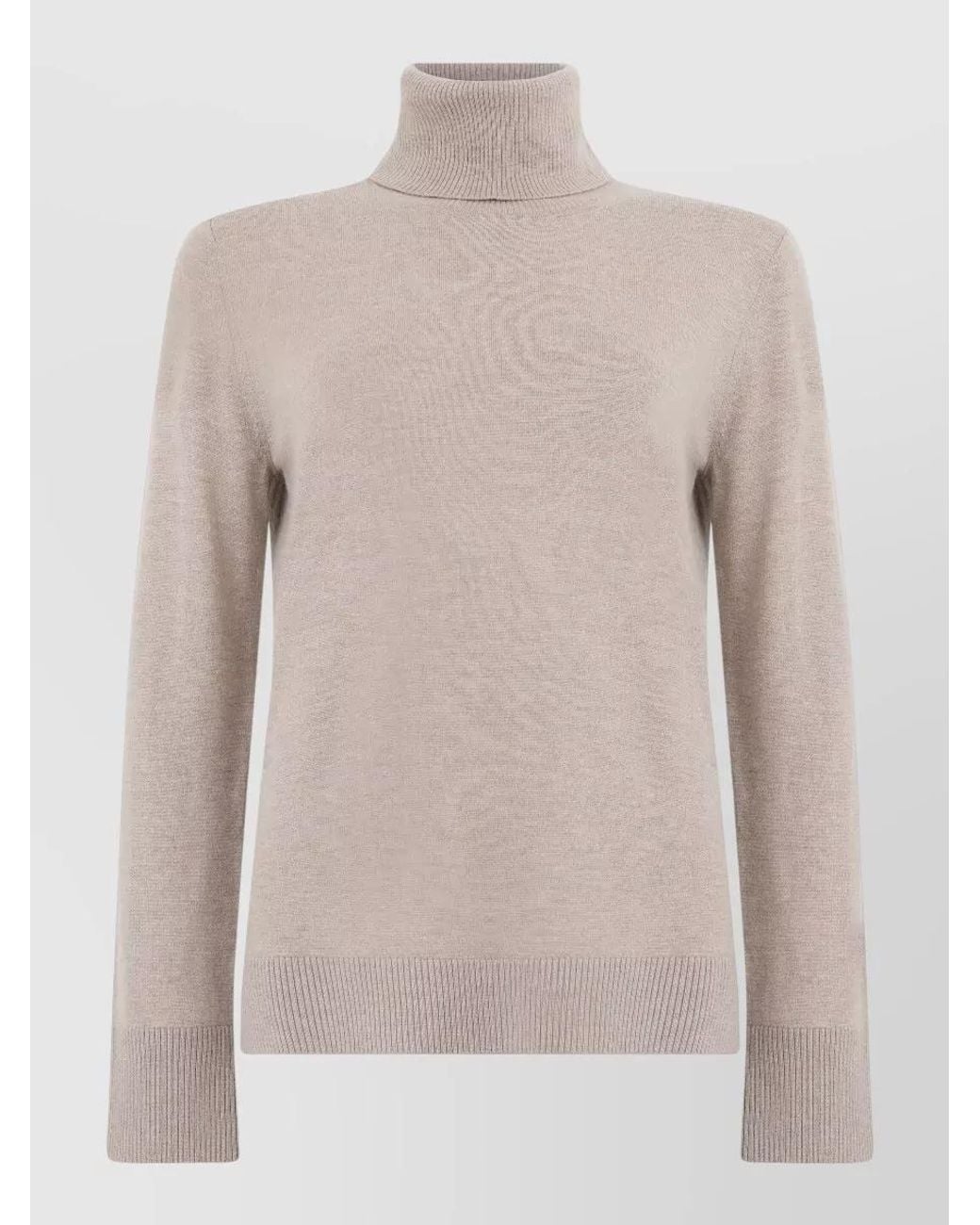 Max Mara Natural Wool Turtleneck Sweater