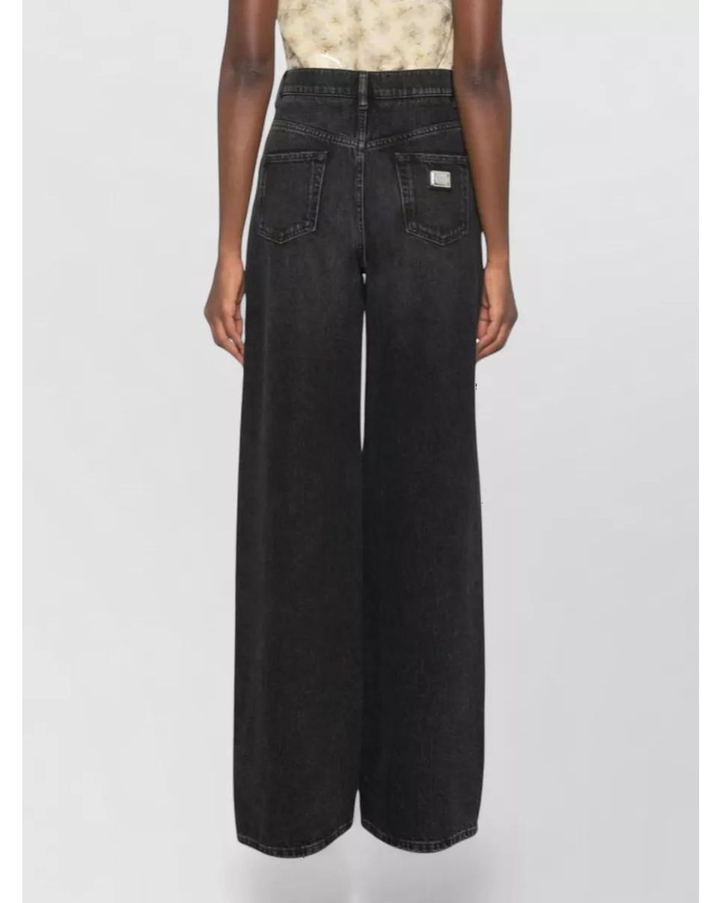 Dolce & Gabbana Black Denim Wide-Leg Jeans