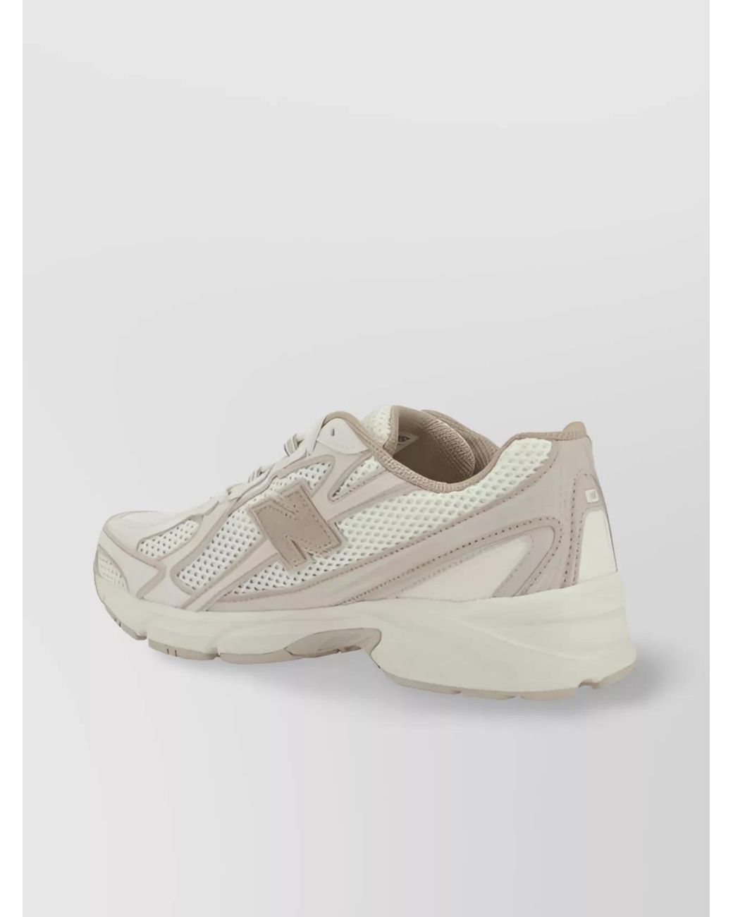 New Balance White Leather Low-Top Sneakers