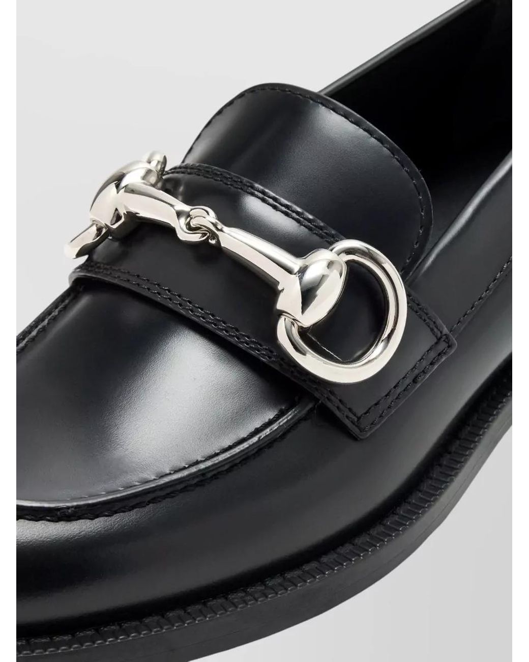 Gucci Black Leather Loafers