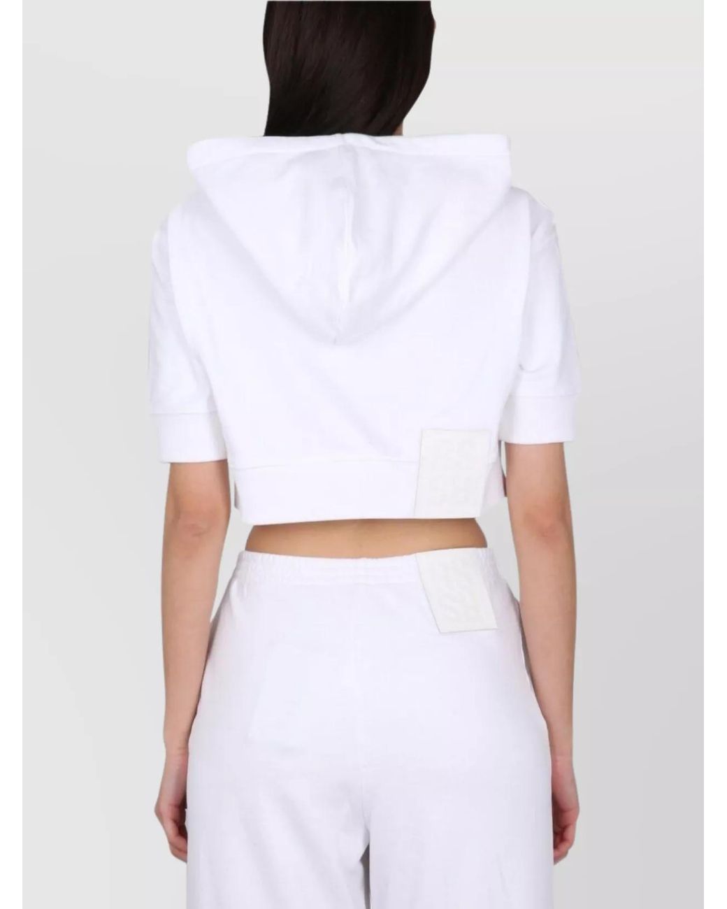 Raf Simons White Cotton Hooded Sweatshirt