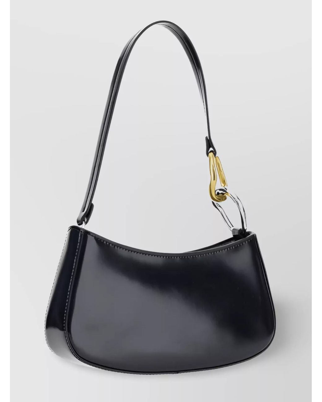 Staud White Calf Leather Shoulder Bag