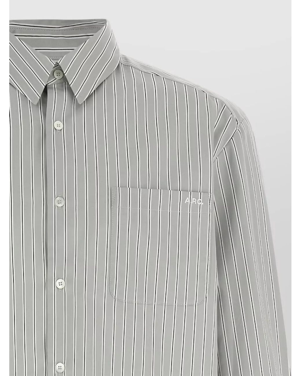 A.P.C. Gray Cotton Malo Shirt for men