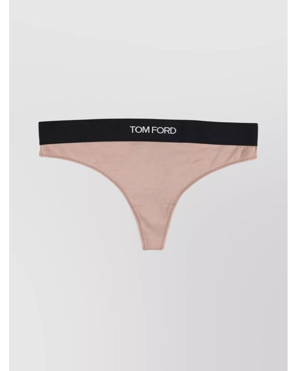 Tom Ford Black Logo Waist Thong