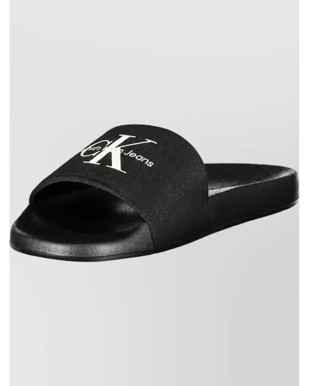 Calvin Klein Black Polyester Slides for men