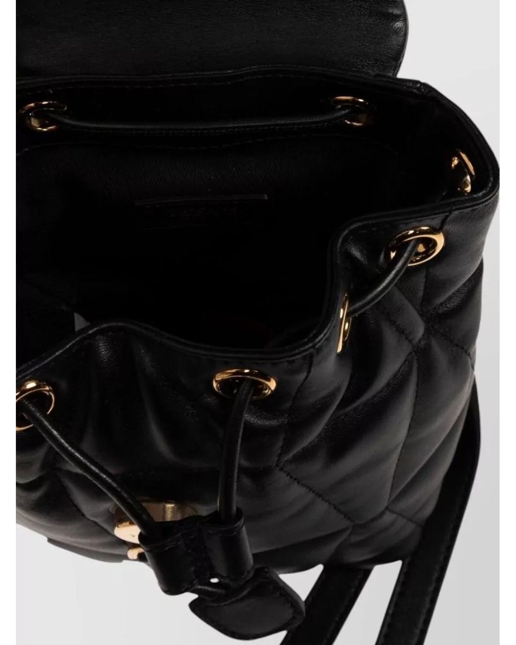 Versace Black Kleio Leather Quilted Backpack