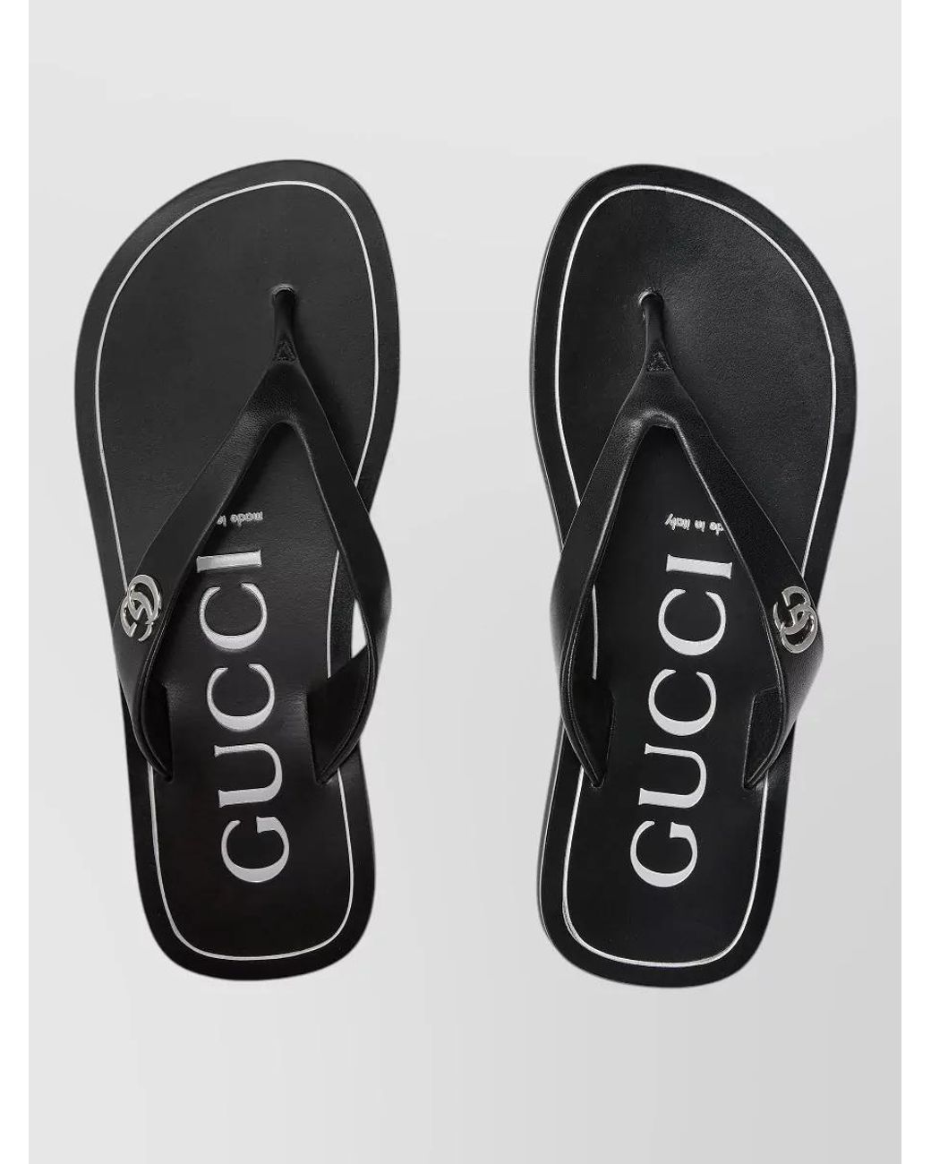 Gucci Multicolor Leather Thong Sandals