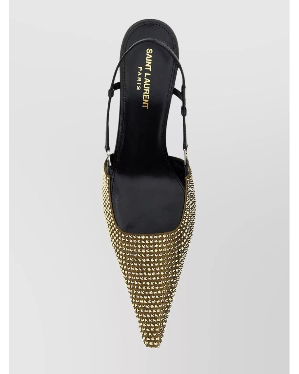 Saint Laurent White Silk Pumps