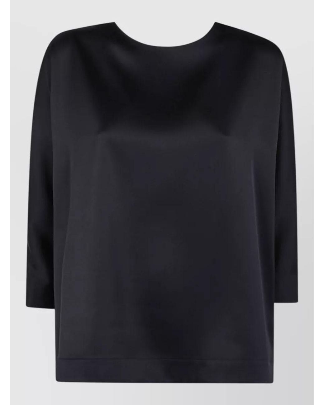 DR. HOPE Black Button Back Blouse