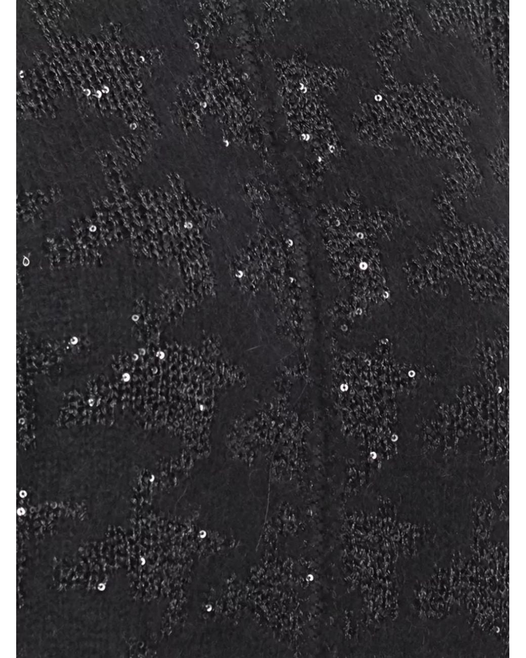 Panicale Black Embellished Mohair Alpaca-Blend Zip-Up Cardigan