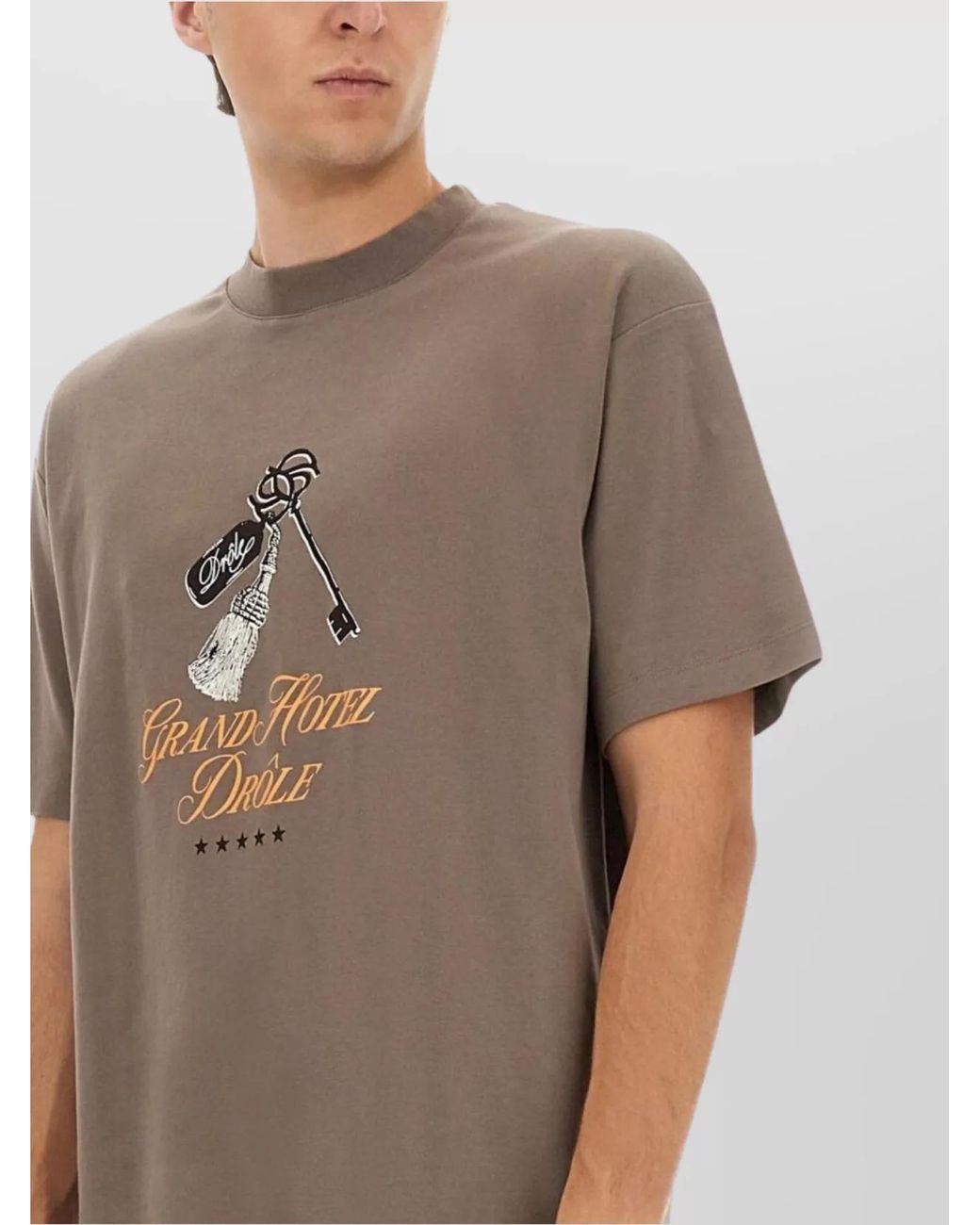 Drole de Monsieur Gray Grand Hotel Print T-Shirt for men