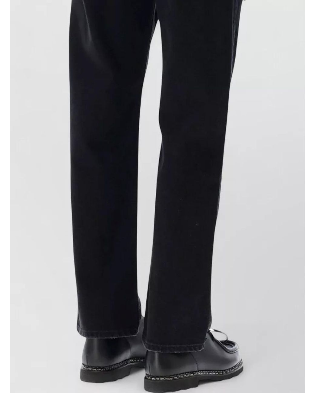 Represent Black Denim Mid-Rise Straight-Leg Jeans for men