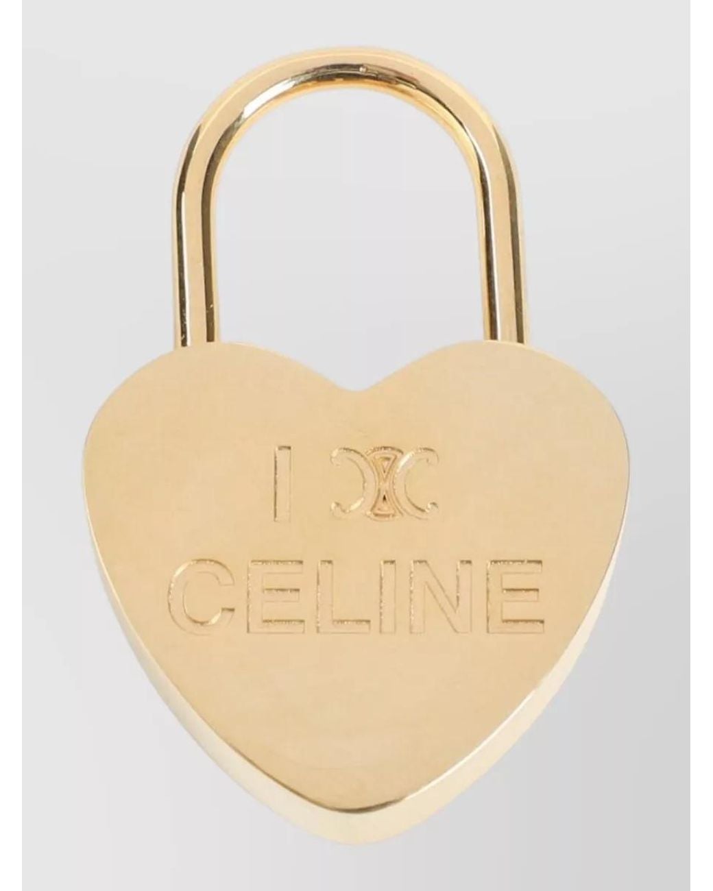 Céline Natural Brass Padlock Necklace