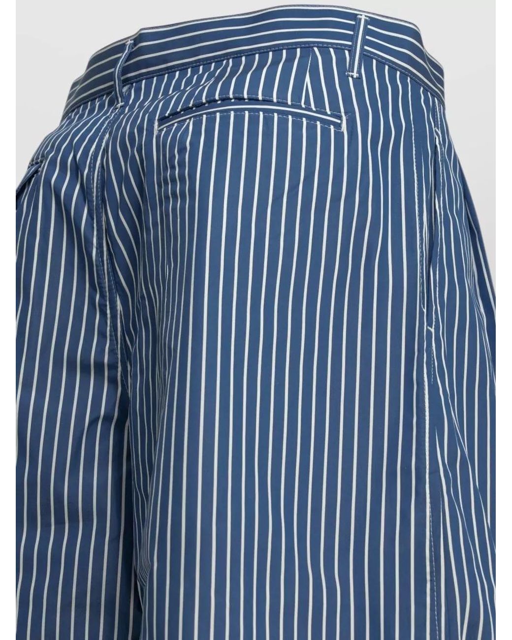 Comme des Garçons Blue Striped Swim Shorts for men