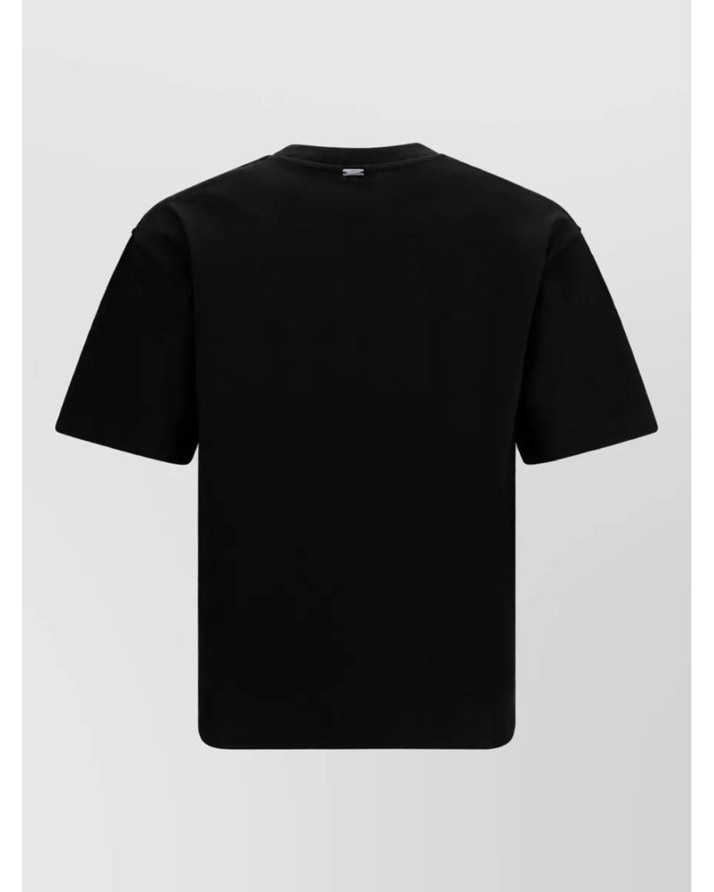 Herno Black Cotton Short-Sleeve T-Shirt for men
