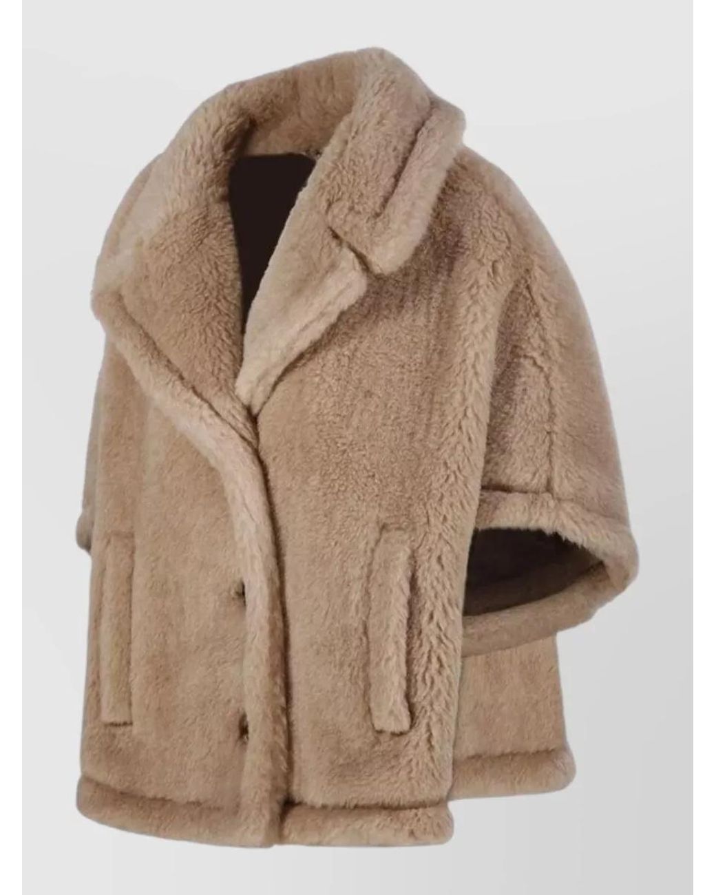 Max Mara Natural Cashmere Faux Fur Coat