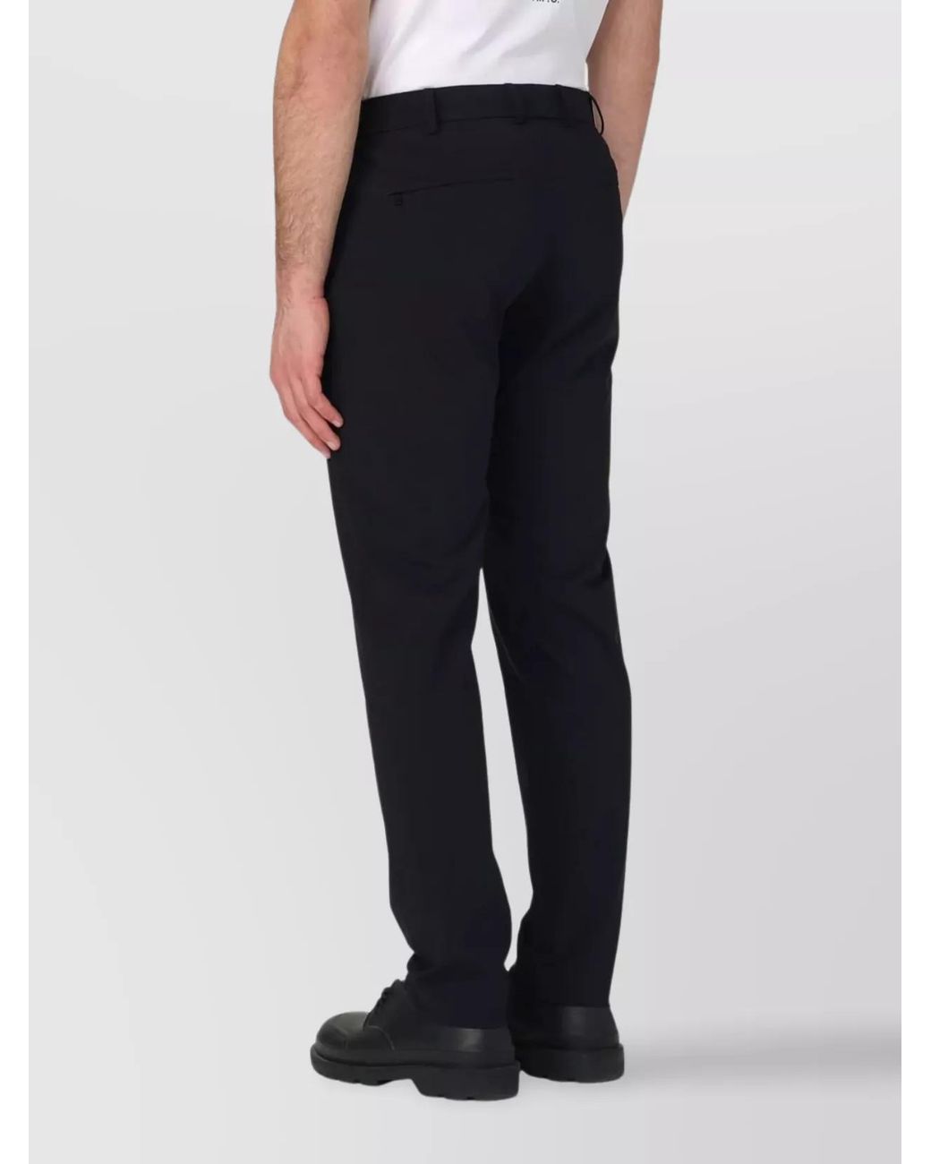 PT Torino Blue Straight-Leg Trousers for men