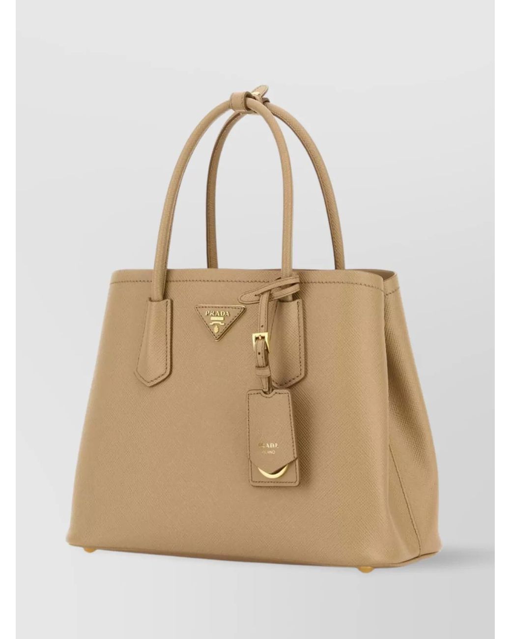 Prada Natural Small Calf Leather Shoulder Bag