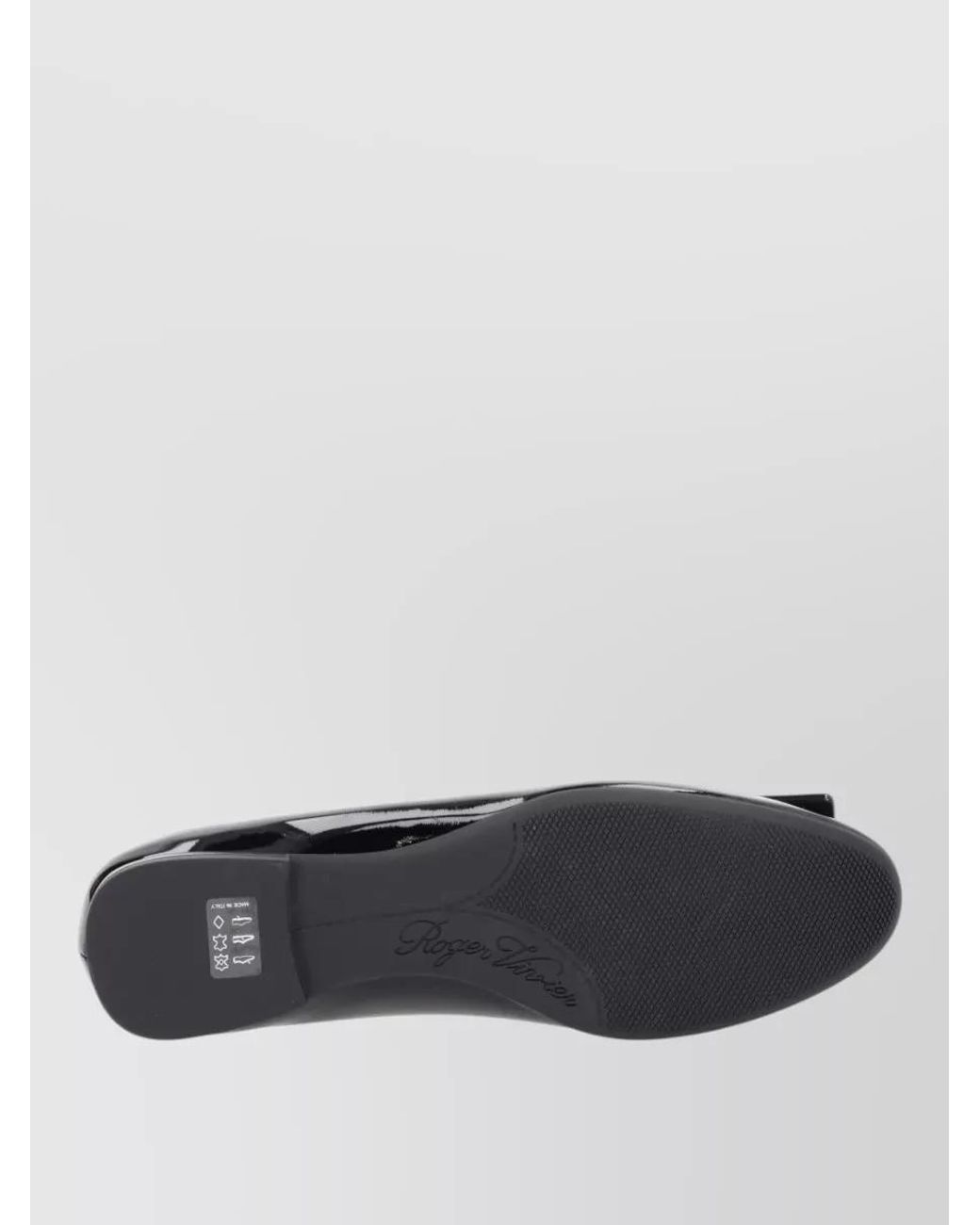 Roger Vivier Black Leather Ballerina Flats