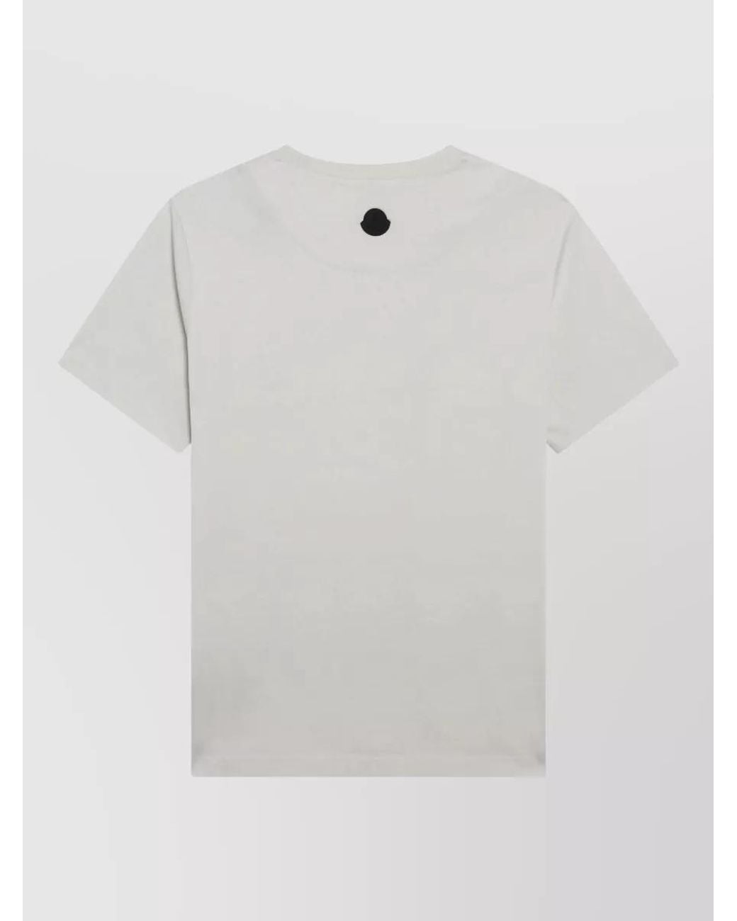 Moncler White Cotton Regular-Fit Crew-Neck Short-Sleeve T-Shirt for men