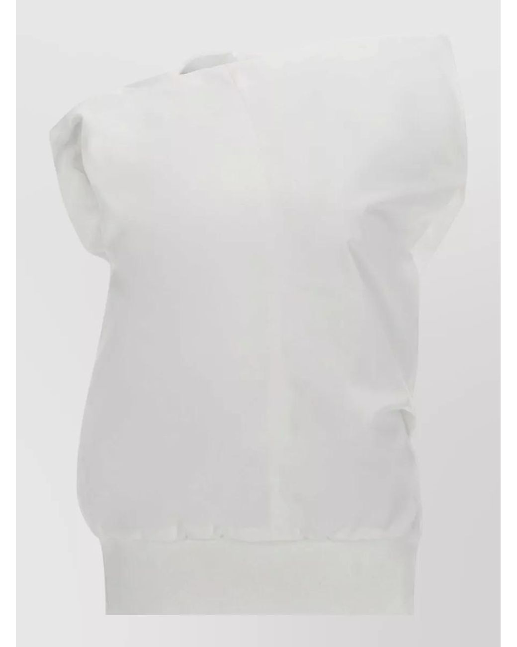 Sacai White Asymmetric Sleeveless Blouse
