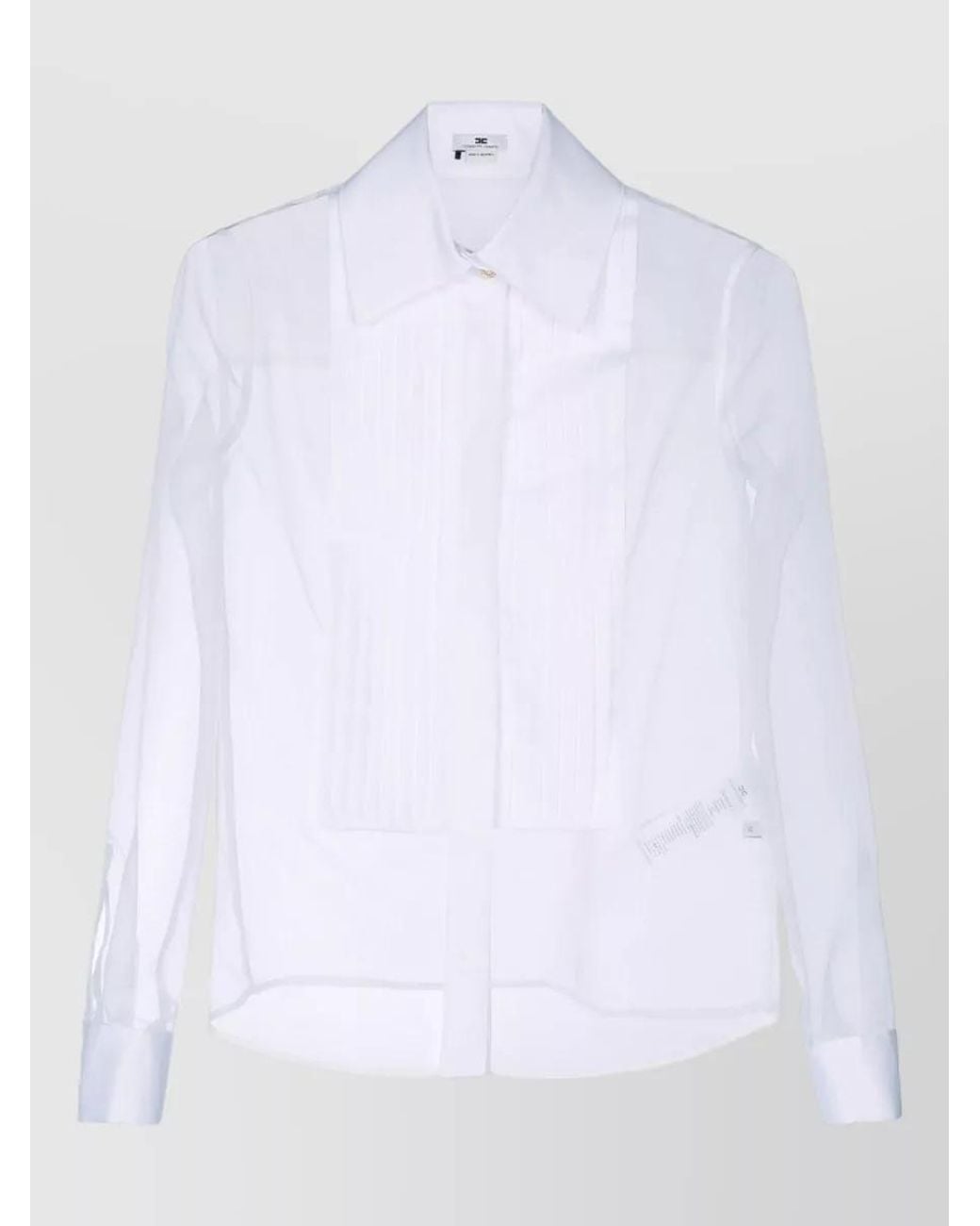 Elisabetta Franchi White Sheer Shirt for men