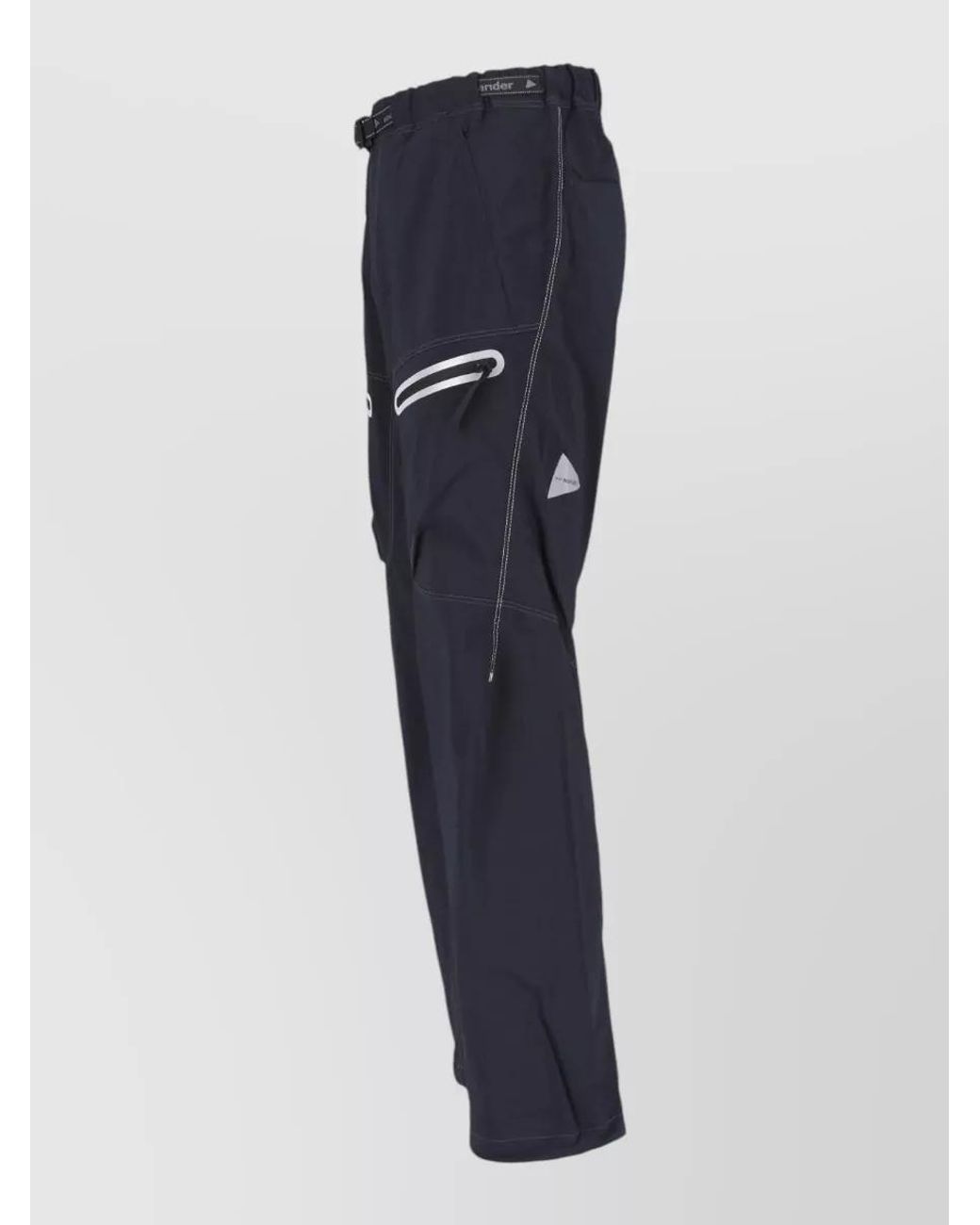 And Wander Black Straight Track Pants for men