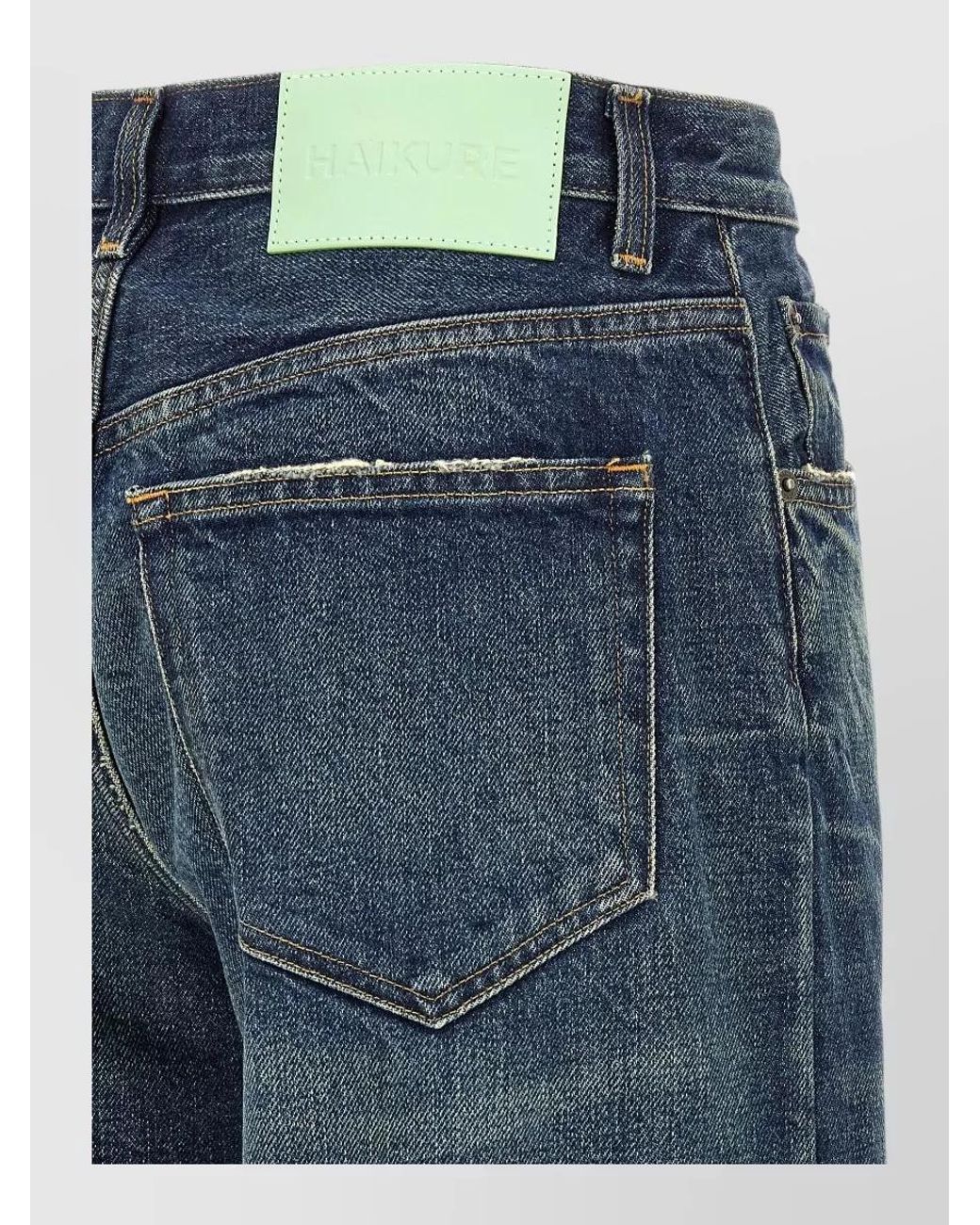Haikure Blue Denim Relaxed-Fit Jeans