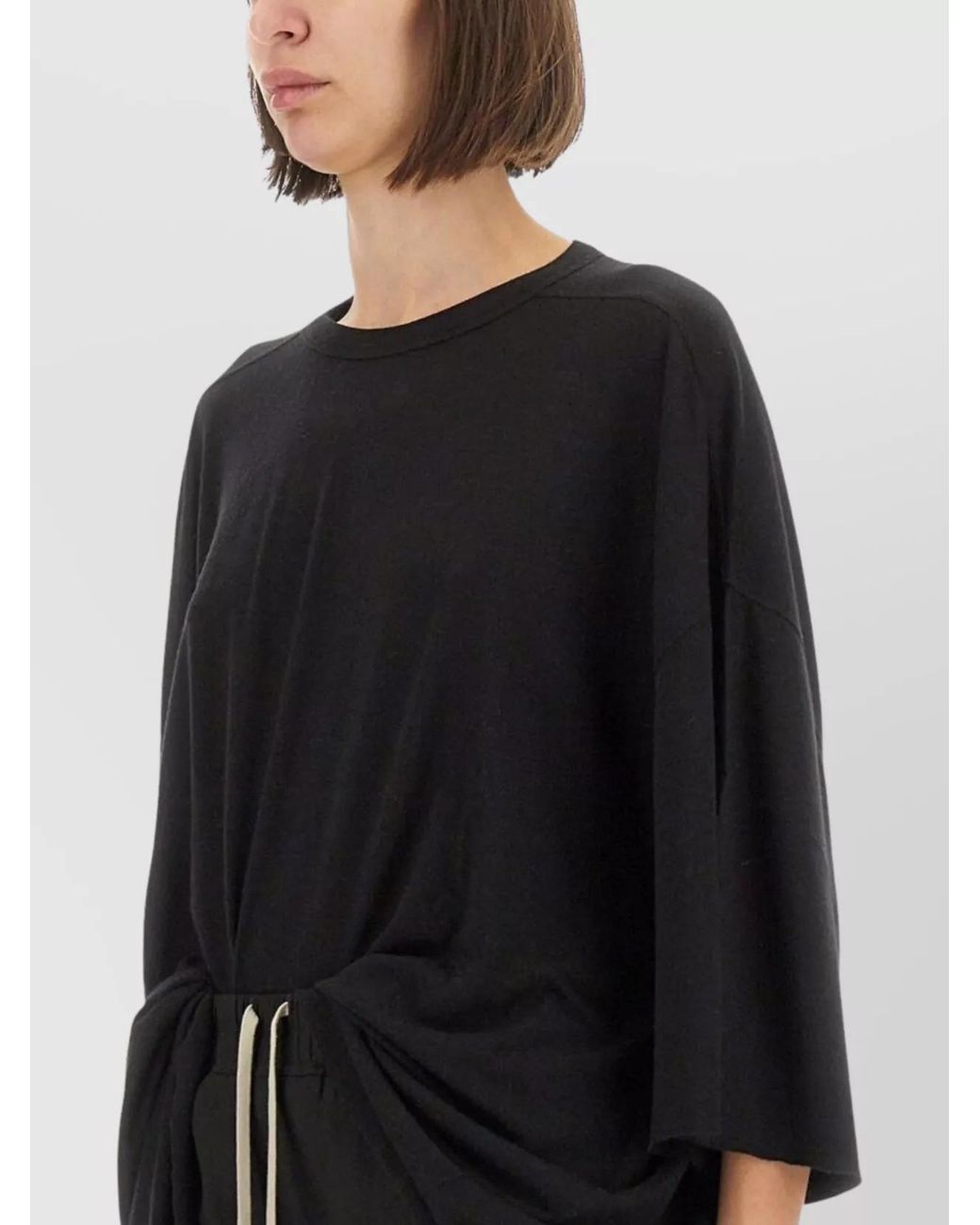 Rick Owens Black Oversized T-Shirt