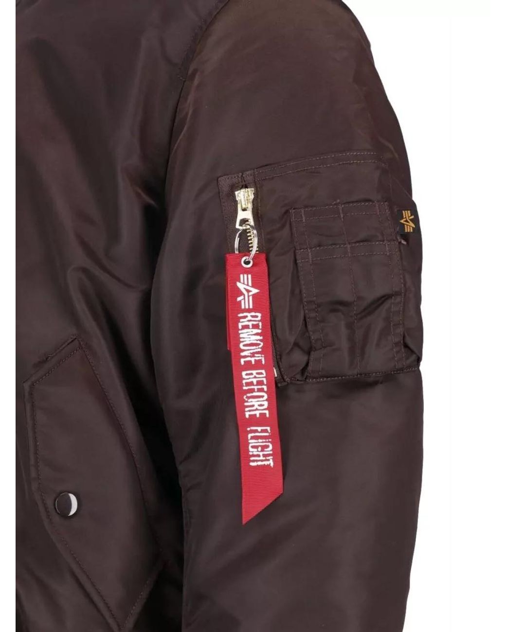 Alpha Industries Orange Nylon Reversible Puffer Jacket for men