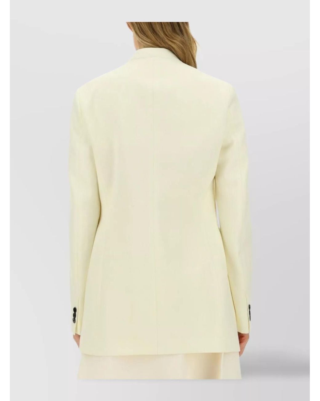 Jil Sander Natural Wool Tailored Blazer