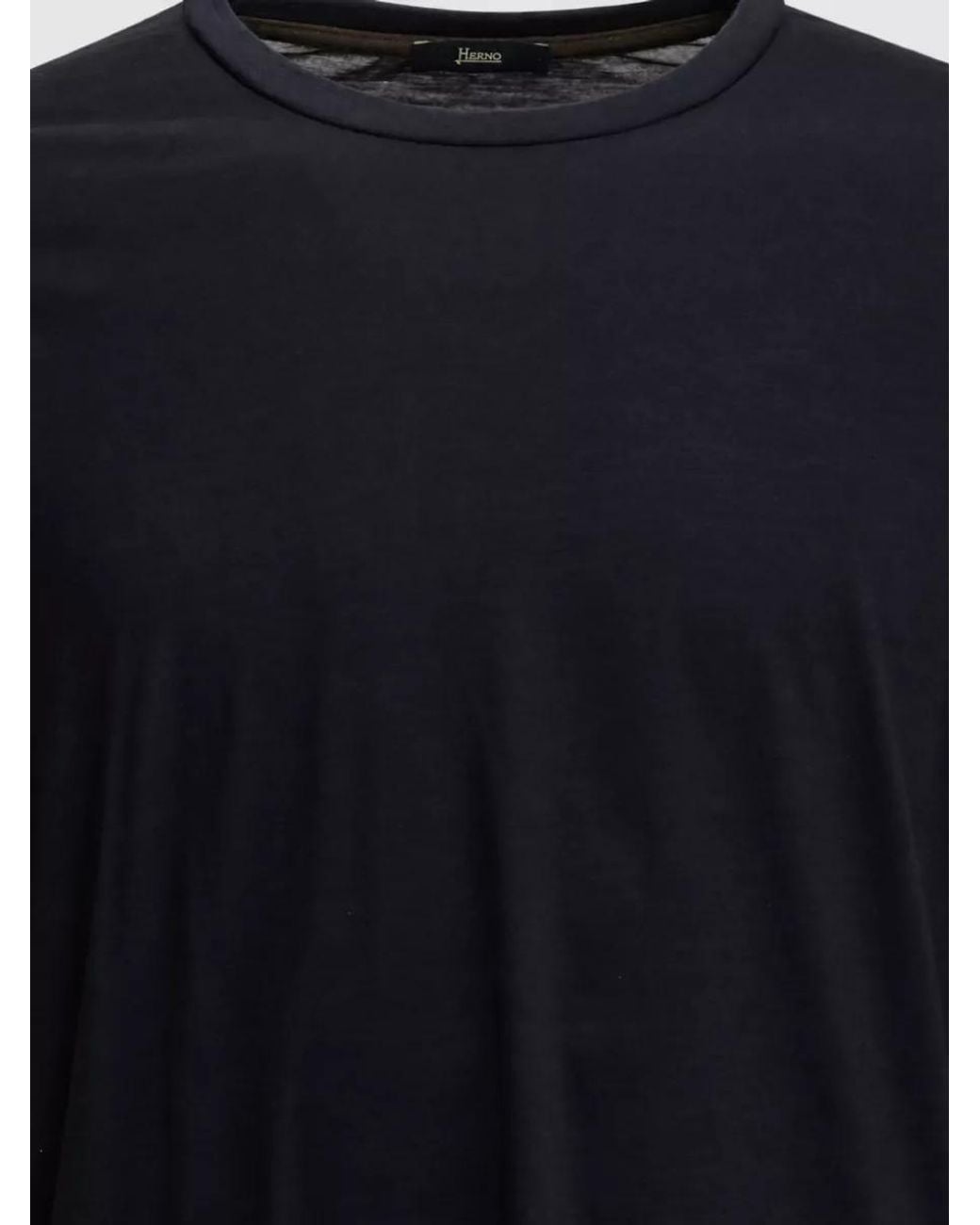 Herno Blue Wool T-Shirt for men