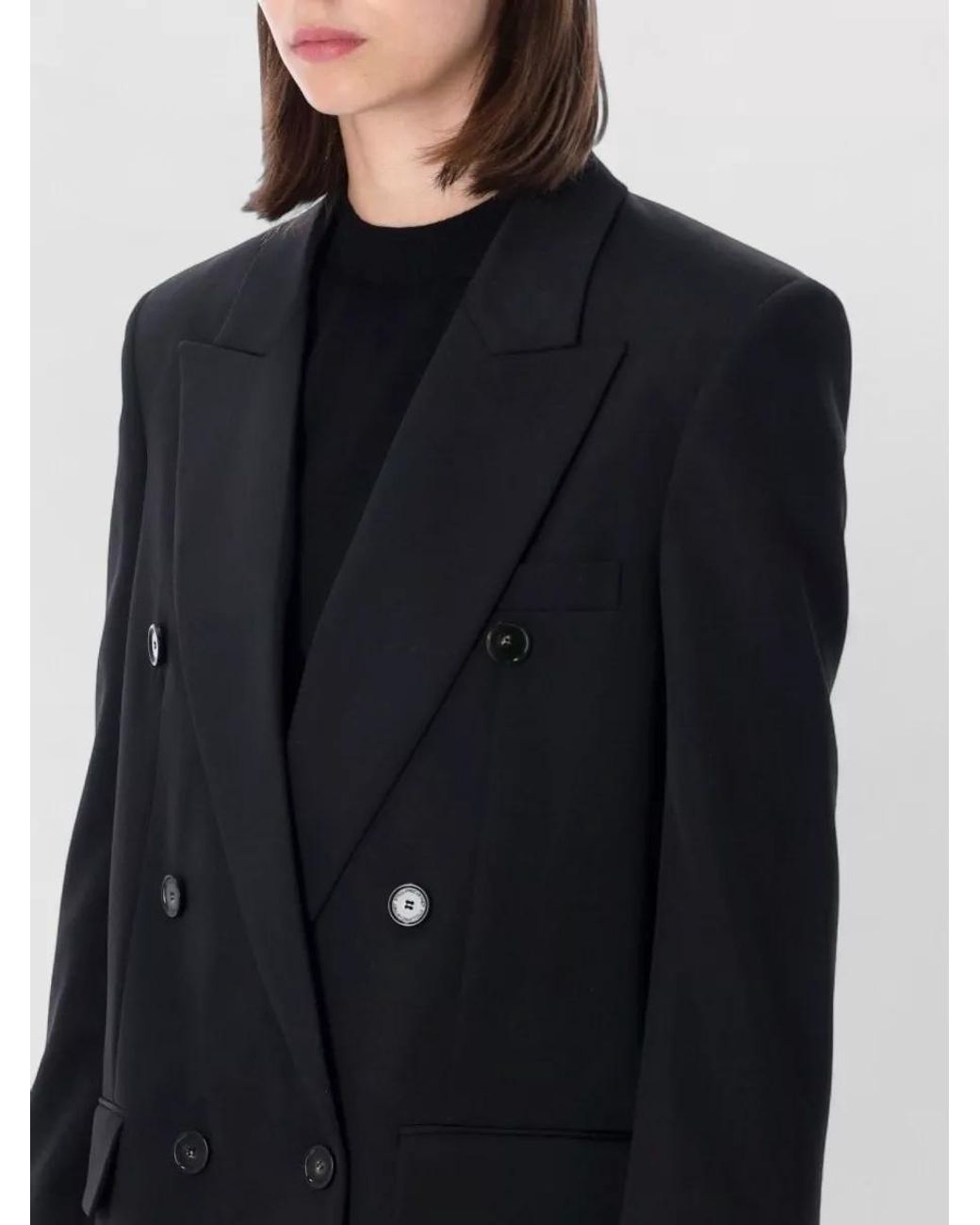 Stella McCartney Blue Wool Oversized Double-Breasted Blazer