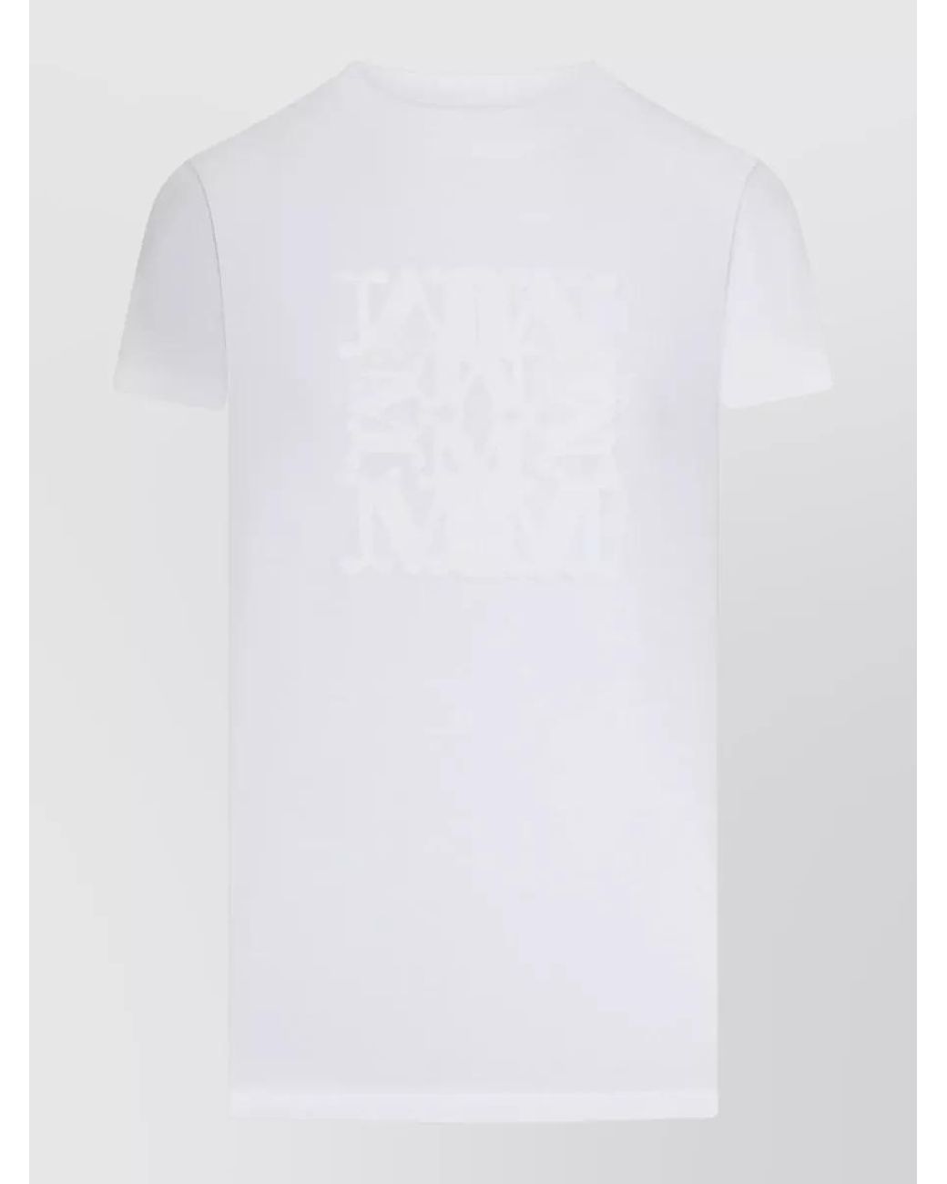 Max Mara White Cotton Jersey Logo T-Shirt